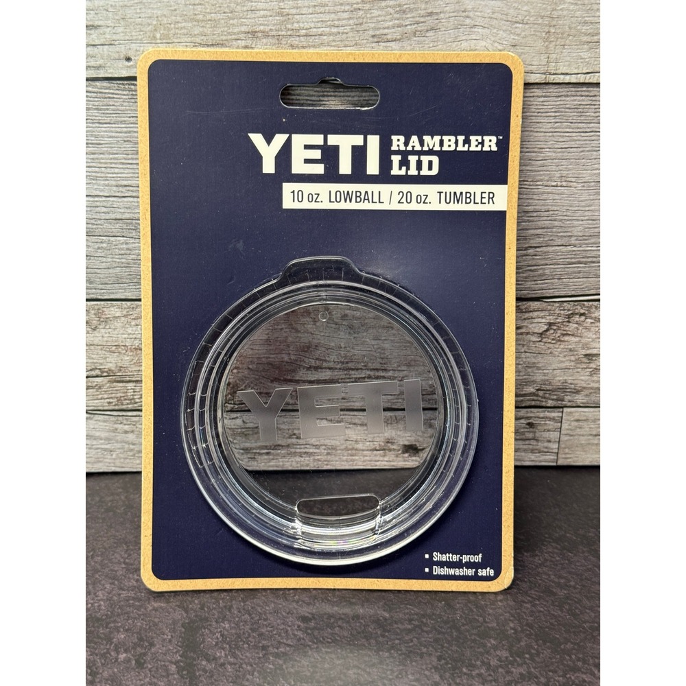YETI Rambler Lid Replacement for 20 oz Tumbler and 10 oz Lowball Clear OPEN BOX